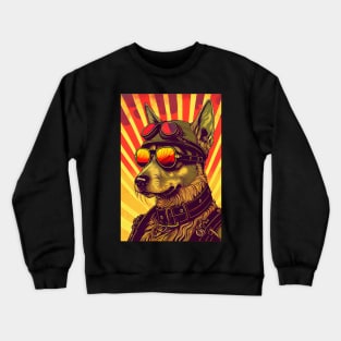 Psychedelic Dog wearing sunglasses Crewneck Sweatshirt